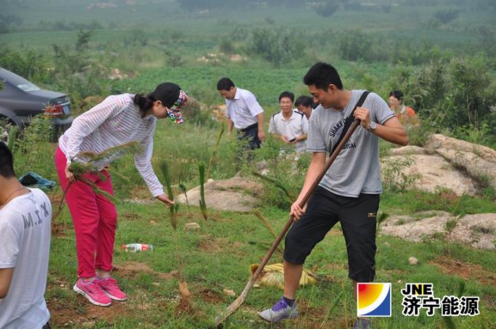 义桥煤矿青年志愿者服务队参加义务植树活动