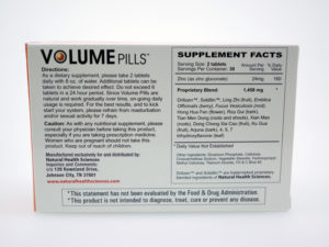 Ingredients of Volume pills